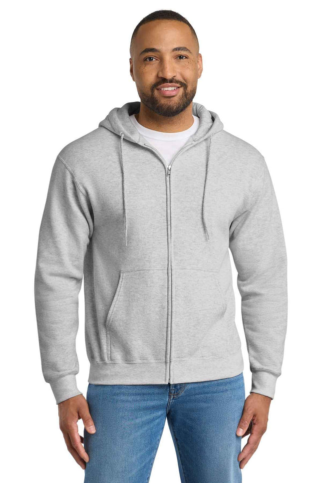 Port & Co Tall Essential Fleece FullZip Hooded Sweatshirt PC90ZHT