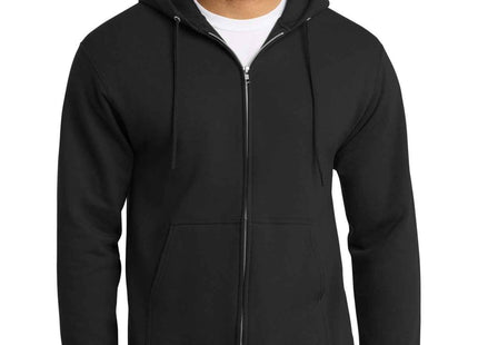 Port & Co Tall Essential Fleece FullZip Hooded Sweatshirt PC90ZHT