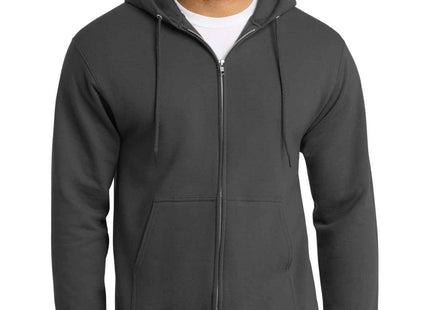 Port & Co Essential Fleece FullZip Hooded Sweatshirt PC90ZH