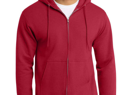 Port & Co Essential Fleece FullZip Hooded Sweatshirt PC90ZH
