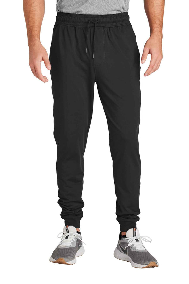 SportTek SportWick Stretch Jogger PST858 Black
