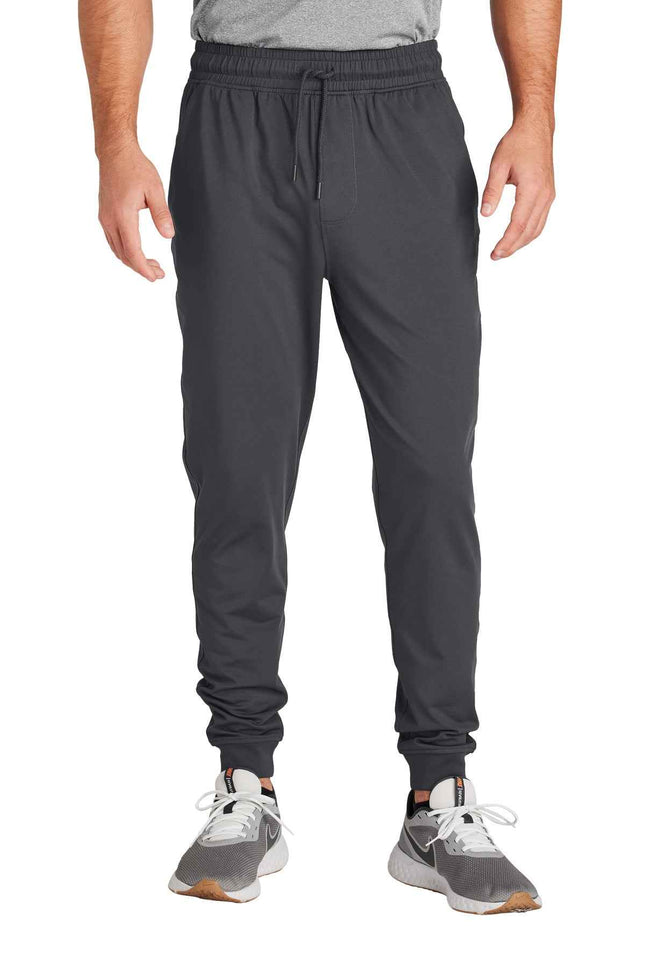 SportTek SportWick Stretch Jogger PST858 Charcoal Grey