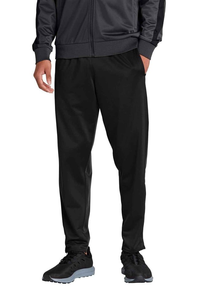 SportTek Tricot Track Jogger PST95 Black