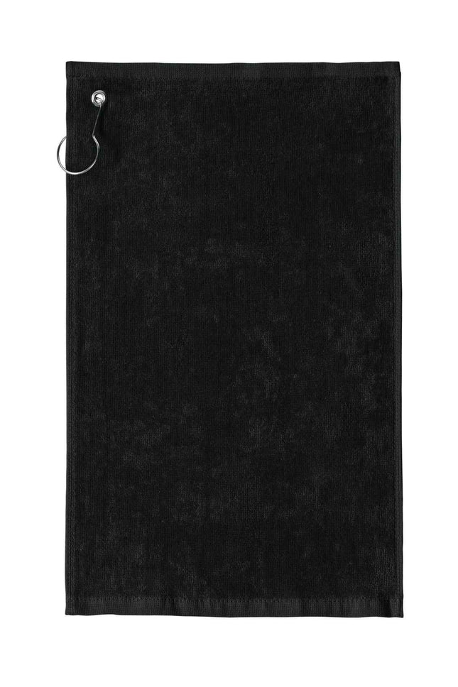 Port Authority Grommeted Hemmed Towel PT400 Black OSFA