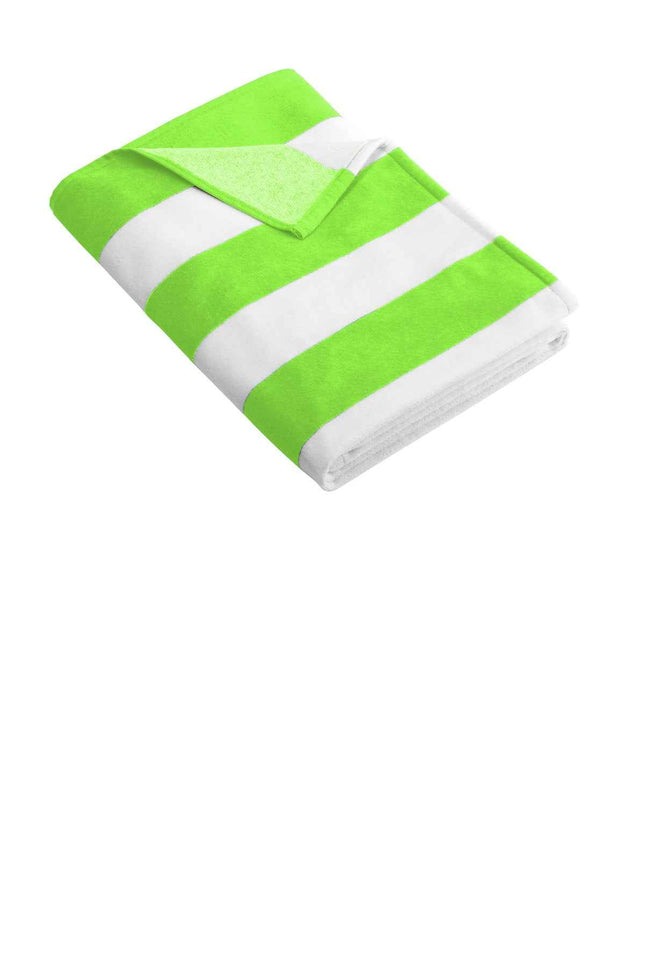 Port Authority Cabana Stripe Beach Towel PT43 Bright Lime OSFA