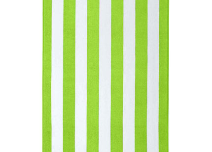 Port Authority Value Cabana Stripe Beach Towel PT45 Bright Lime OSFA