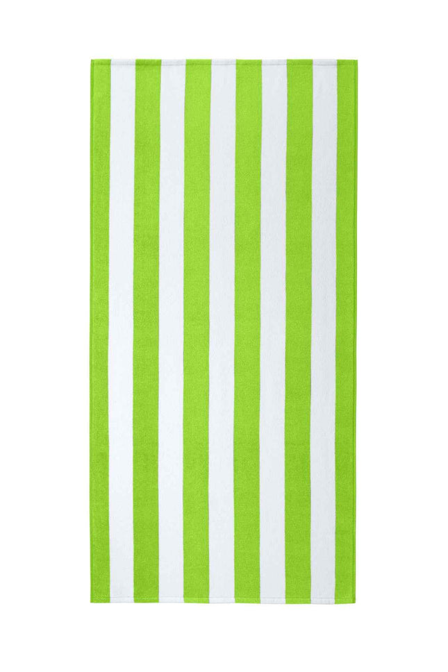 Port Authority Value Cabana Stripe Beach Towel PT45 Bright Lime OSFA