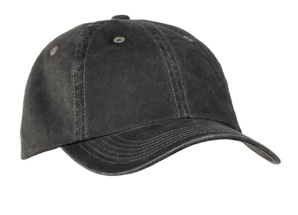 Port Authority GarmentWashed Cap PWU Black OSFA