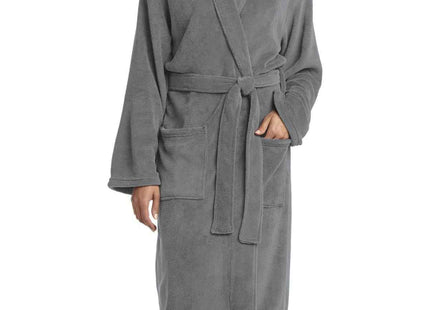 Port Authority Plush Microfleece Shawl Collar Robe R102 Deep Smoke