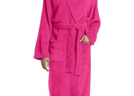 Port Authority Plush Microfleece Shawl Collar Robe R102 Pink Raspberry