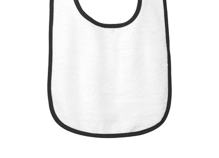 Rabbit Skins Infant Contrast Trim Terry Bib RS1003 Black OSFA