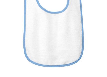 Rabbit Skins Infant Contrast Trim Terry Bib RS1003 Light Blue OSFA