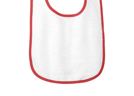 Rabbit Skins Infant Contrast Trim Terry Bib RS1003 Red OSFA