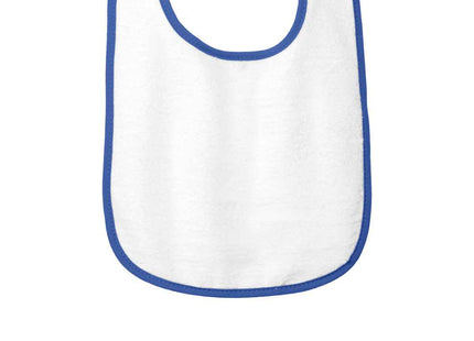 Rabbit Skins Infant Contrast Trim Terry Bib RS1003 Royal OSFA