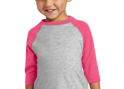 Rabbit Skins Toddler Baseball Fine Jersey Tee RS3330 Vintage Heather Vintage Hot Pink