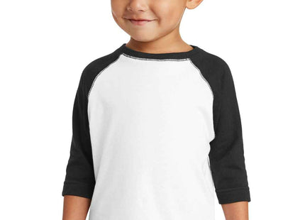 Rabbit Skins Toddler Baseball Fine Jersey Tee RS3330 White Black
