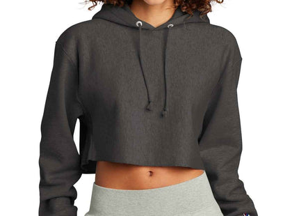 Champion Women's Reverse Weave Cropped CutOff Hooded Sweatshirt RW01W
