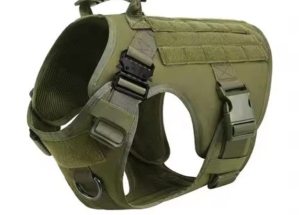 Premium Tactical Dog Harness with Collar & MOLLE Pouches
