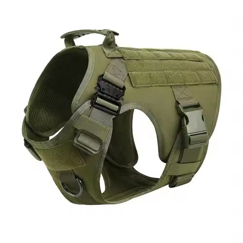 Premium Tactical Dog Harness with Collar & MOLLE Pouches