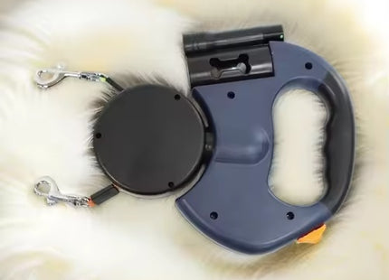 Dual Retractable Dog Leash with LED Light & 360°