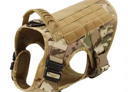 Premium Tactical Dog Harness with Collar & MOLLE Pouches