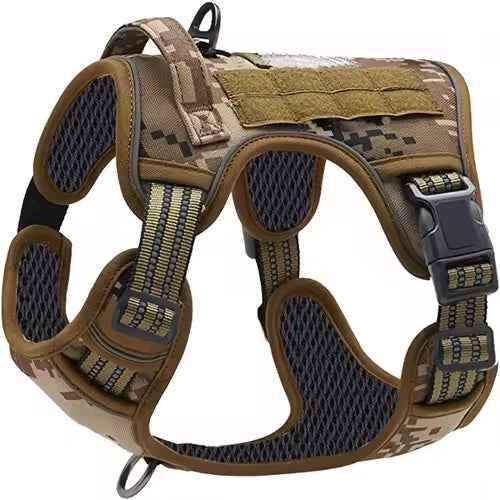 Dog Tactical Harness Military Style Vest With Reflective Straps & Control Handle