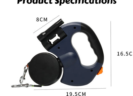 Dual Retractable Dog Leash with LED Light & 360°