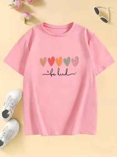 Kids' Casual Short Sleeve T-Shirt Soft Cotton Crew Neck Summer & Spring Tee for Boys & Girls