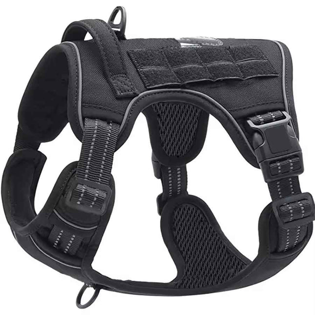 Dog Tactical Harness Military Style Vest With Reflective Straps & Control Handle