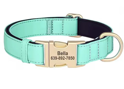 Waterproof Nylon Dog Collar with Free Personalized Engraving