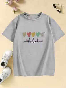 Kids' Casual Short Sleeve T-Shirt Soft Cotton Crew Neck Summer & Spring Tee for Boys & Girls