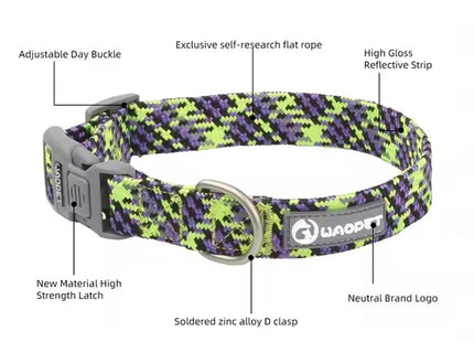 Durable Reflective Nylon Dog Collar for Everyday Comfort