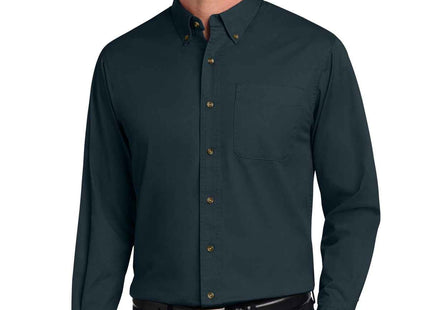 Port Authority Long Sleeve Twill Shirt S600T Classic Navy