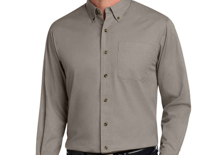 Port Authority Long Sleeve Twill Shirt S600T Khaki