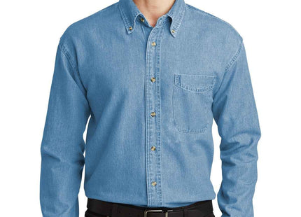 Port Authority Long Sleeve Denim Shirt S600 Faded Denim