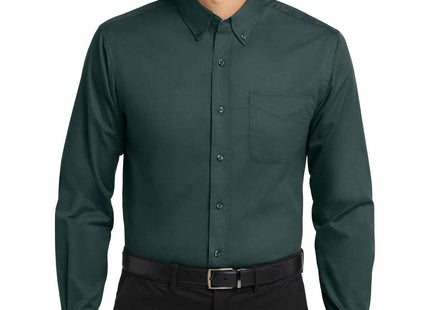 Port Authority Extended Size Long Sleeve Easy Care Shirt S608ES Dark Green Navy