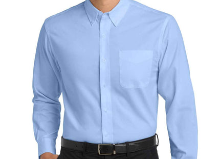 Port Authority Extended Size Long Sleeve Easy Care Shirt S608ES Light Blue Light Stone
