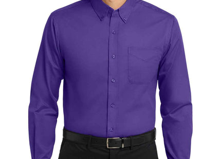 Port Authority Extended Size Long Sleeve Easy Care Shirt S608ES Purple Light Stone