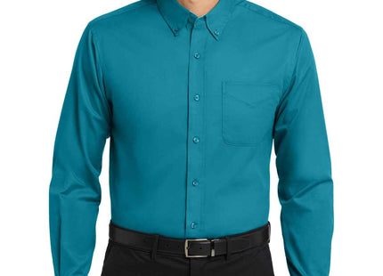 Port Authority Extended Size Long Sleeve Easy Care Shirt S608ES Teal Green