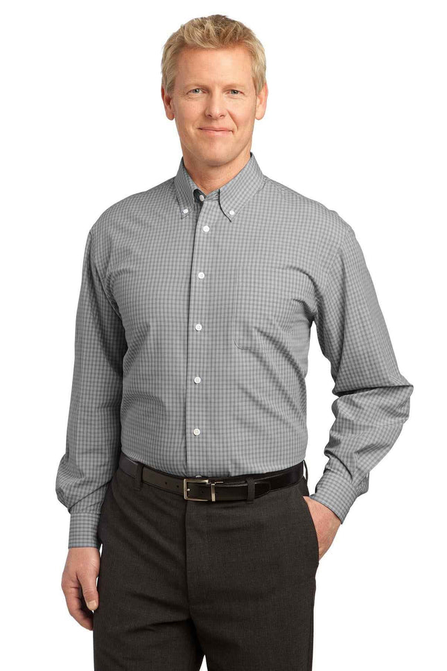 Port Authority Plaid Pattern Easy Care Shirt S639