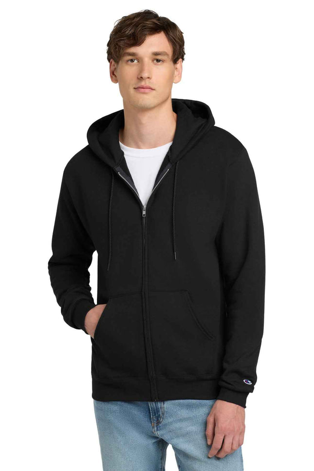 Champion Powerblend FullZip Hoodie S800 Black