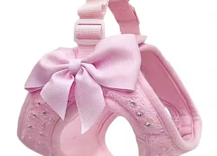 Soft Breathable Dog Harness Vest with Diamond Decoration