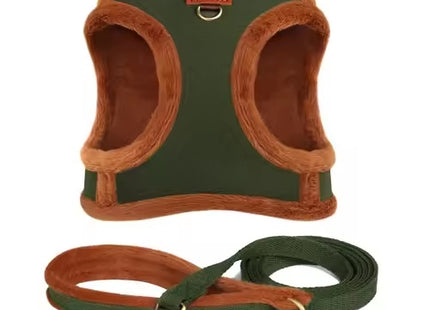 3-Layer Warm Dog Harness & Leash Set
