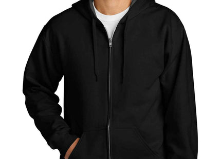 Gildan Softstyle Midweight Fleece FullZip Hooded Sweatshirt SF600 Black