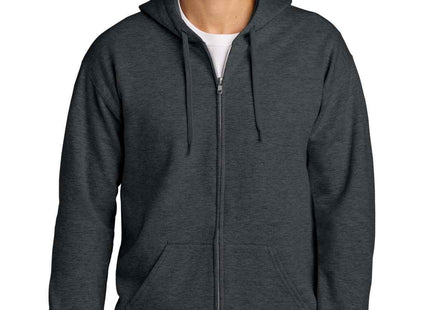 Gildan Softstyle Midweight Fleece FullZip Hooded Sweatshirt SF600 Dark Heather