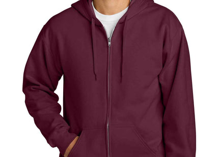 Gildan Softstyle Midweight Fleece FullZip Hooded Sweatshirt SF600 Maroon