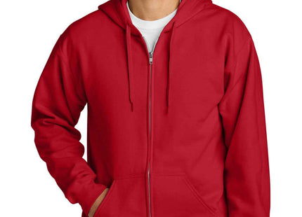 Gildan Softstyle Midweight Fleece FullZip Hooded Sweatshirt SF600 Red