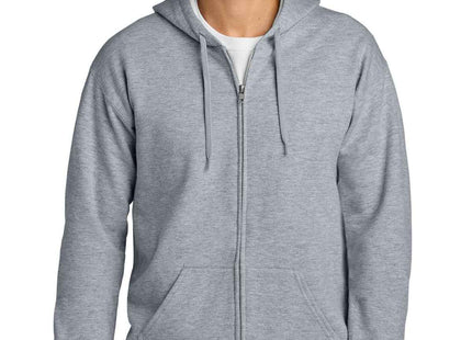Gildan Softstyle Midweight Fleece FullZip Hooded Sweatshirt SF600 Ring Spun Sport Grey