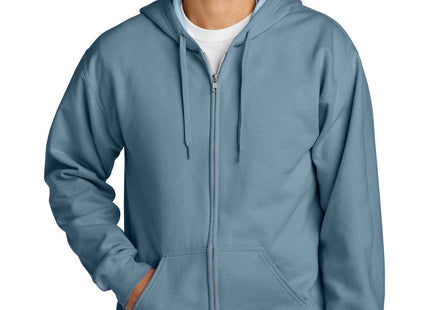 Gildan Softstyle Midweight Fleece FullZip Hooded Sweatshirt SF600 Stone Blue