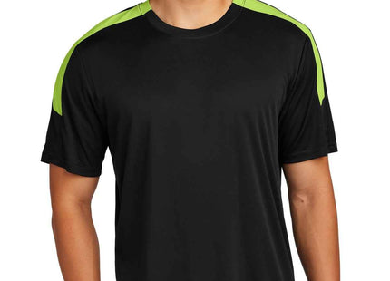 SportTek Competitor United Crew ST100 Black Lime Shock